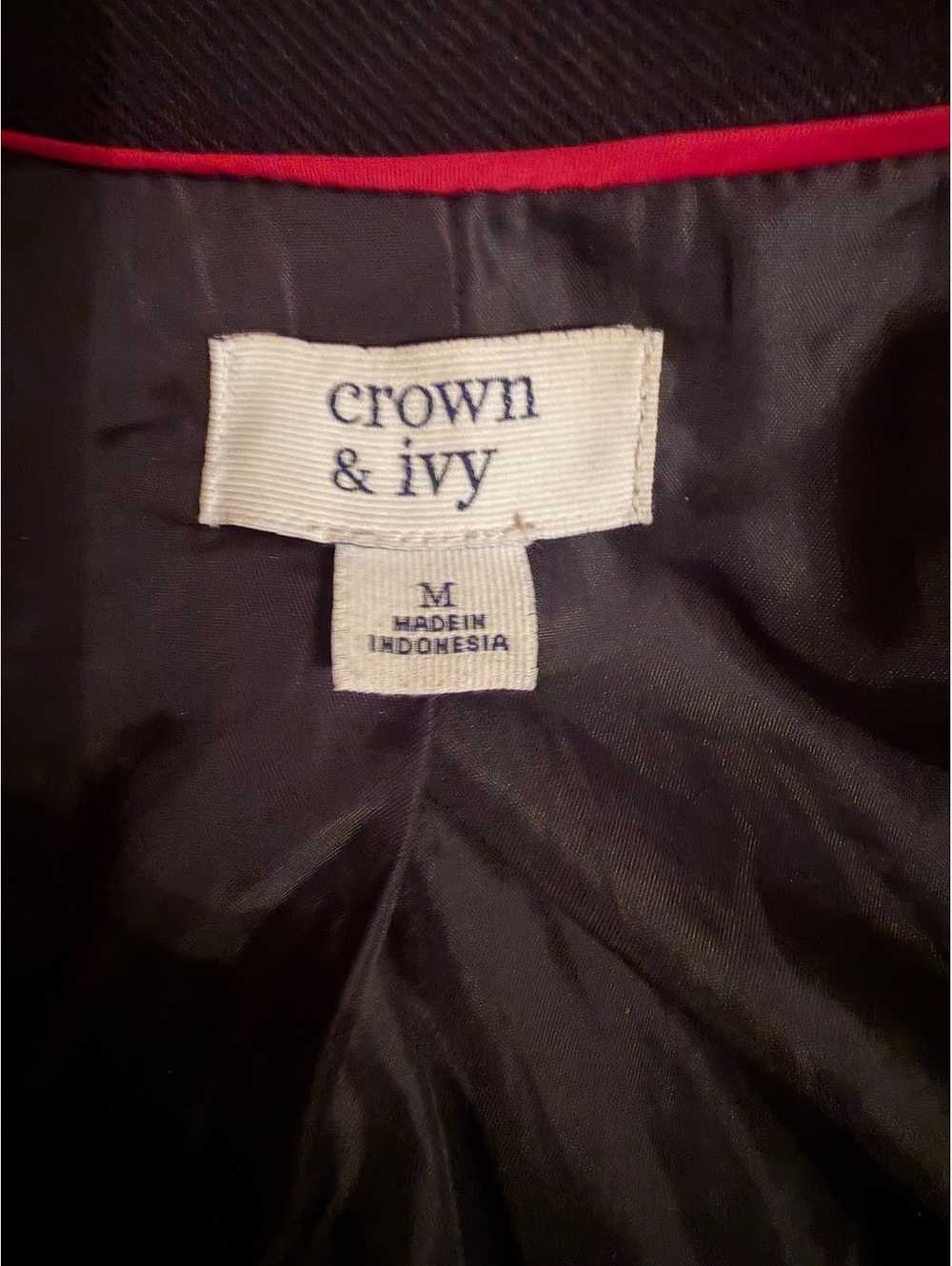 Crown & Ivy Black Ruffle-Trim Button Front Coat - Picture 4 of 4